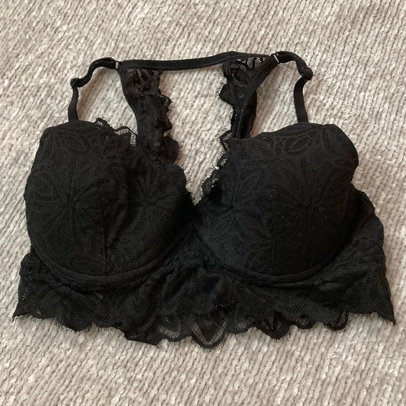 PINK Victoria's Secret Other - Pink‎ Bralette Size Medium Victoria’s Secret Black Lace Lightly Lined